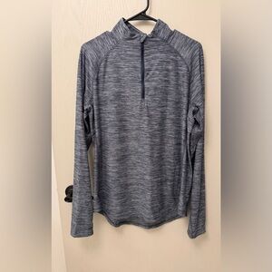 All in Motion Blue Men's L Pullover Quarter Zip Athletic Workout Top Shirt